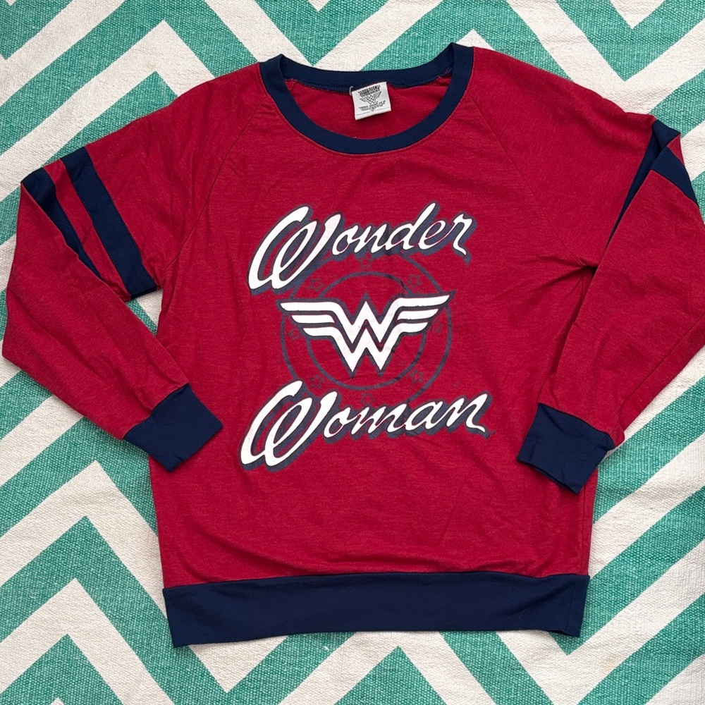 Wonder Woman Red and Blue Sweater
